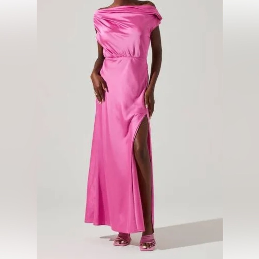 ASTR pink silk dress